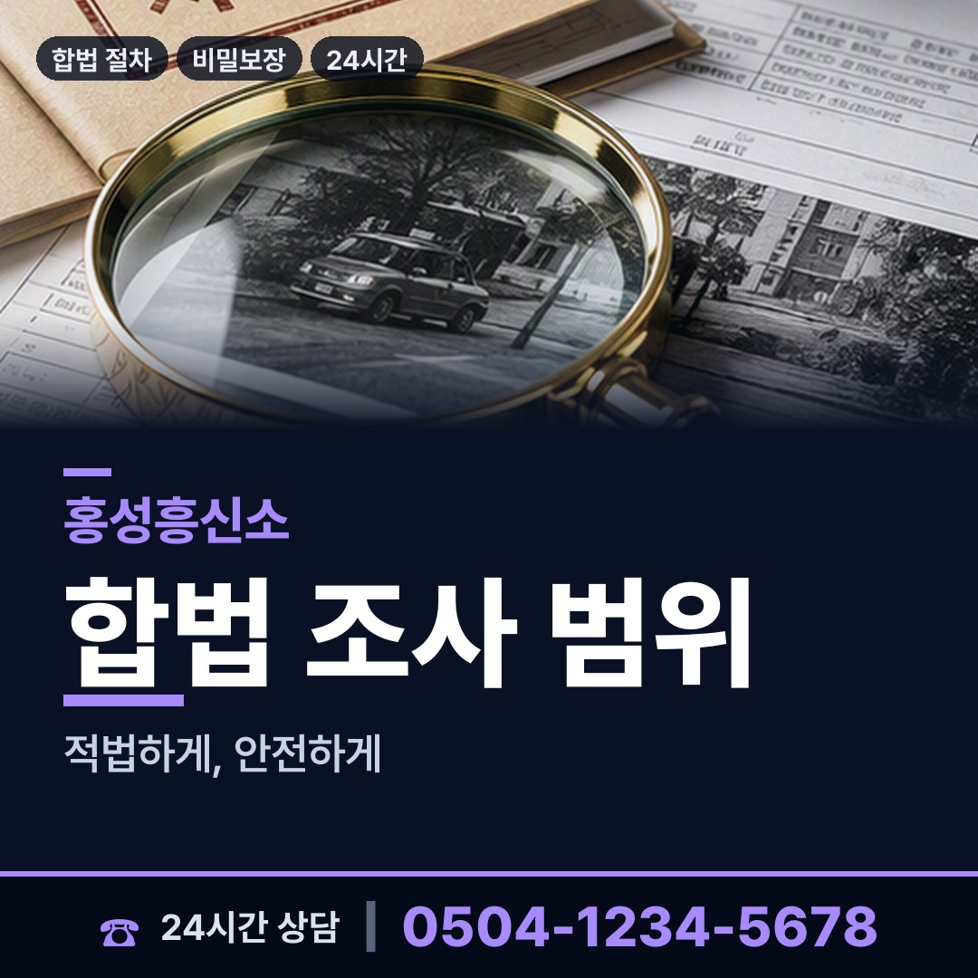 홍성 광천읍 예비사위조사 상담 안내